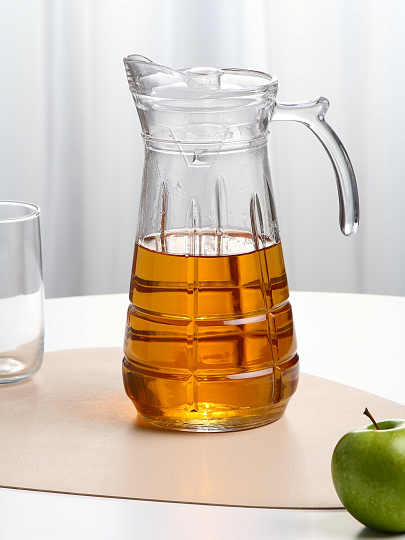 Кувшин стекло, 1.8 л, Пикси, прозрач, с крышкой, Y4-11029