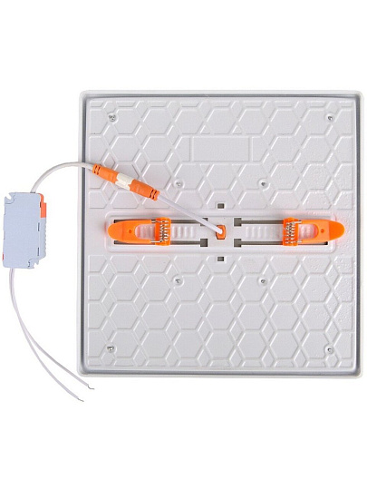 Светильник светодиодный, General Lighting Systems, RW17-120CH, 18 Вт, 4500 К, 1725 Лм, IP40, 12х12х1.3 см, квадратный, с регулируемым креплением, 45-110мм, 412187