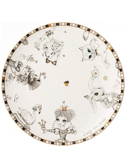 Тарелка обеденная, фарфор, 25.5 см, круглая, Wonderland, Lefard, 590-530