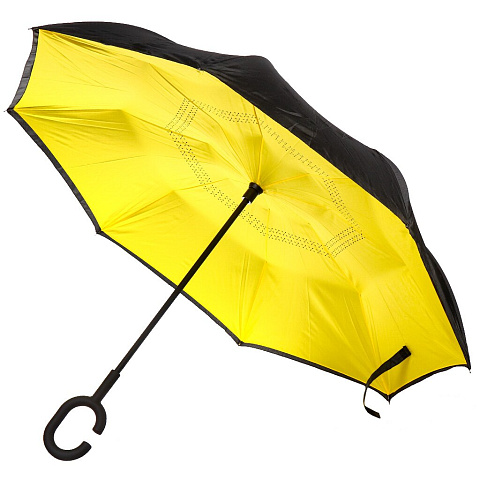 Зонт для женщин, механический, трость, 8 спиц, 60 см, полиэстер, желтый, Y822-054