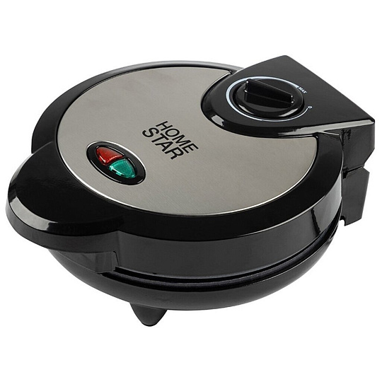 Вафельница Homestar, HS-2028, 1200 Вт, черный с серебром, антипригарное покрытие, 105198