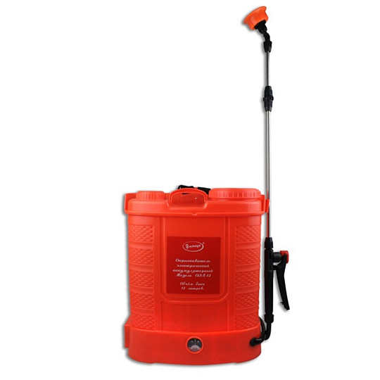 Опрыскиватель аккумуляторный, Умница, 12 л, Li-ion, 8 А.ч, 12 В, пластик, ранцевый, телескопическая штанга, 900 мм, 3.1 л/мин, ОЭЛ-12, L7468
