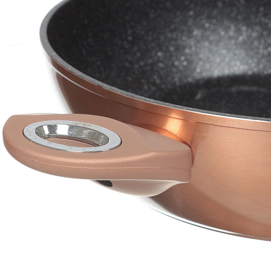 Набор посуды из алюминия Berlinger Haus Rosegold Metallic Line 1220-ВН (кастрюли с крышками, сковорода, сотейник, подставки), 5 предметов
