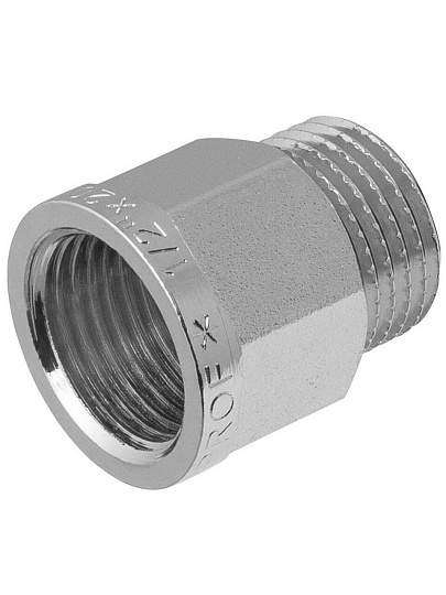 Удлинитель 1/2'', г-ш, никель, латунь, 20 мм, шестигранный, MasterProf