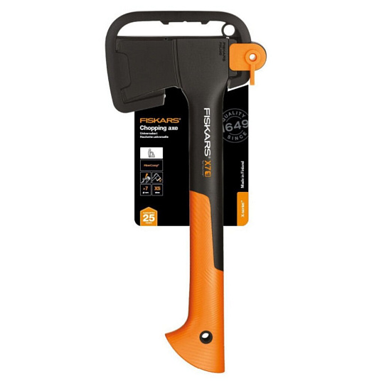 Топор Fiskars, X7-XS X-series, рукоятка стеклопластик, 0.64 кг, с чехлом, 1015618