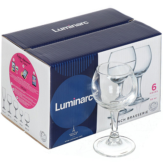 Рюмка 65 мл, стекло, 6 шт, Luminarc, French Brasserie, Н9951