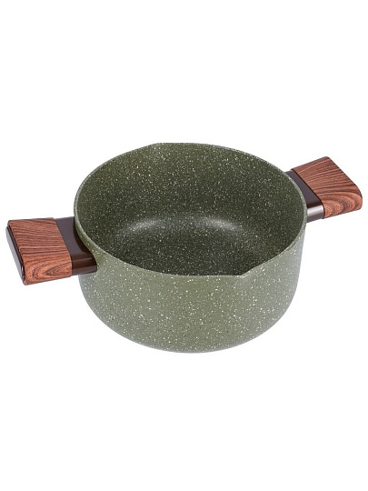 Кастрюля алюминий, антипригарное покрытие, 2.8 л, крышка стекло, Werner, Organic Forest Style, 51457, индукция