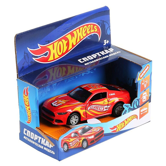 Машина Hot Wheels, Спорткар, 12 см, инерционная, открывающиеся двери, 1809C514-R