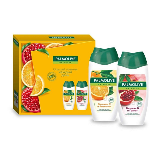Набор "Palmolive" гель-крем д/душа Витамин В и Гранат 250мл+гель д/душа Витамин С и Апельсин 250мл