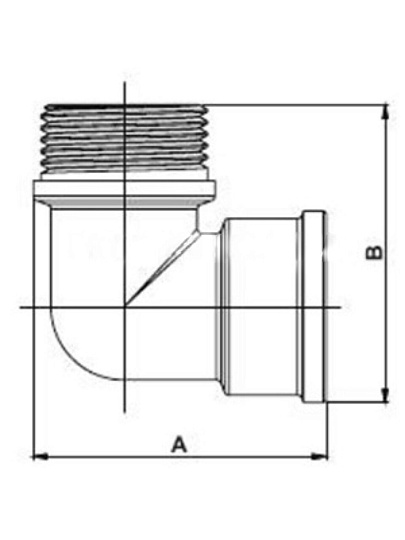 Уголок 1/2''х3/4'', 90 °, ш-г, латунь, Frap