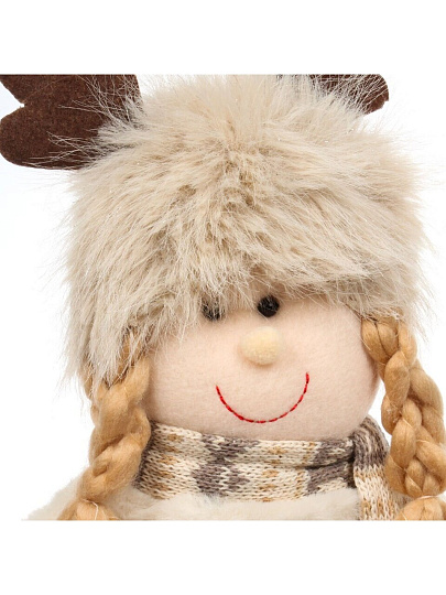 Фигурка декоративная текстиль, Девочка, 40 см, коричневая, Y4-9438