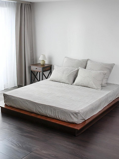 Простыня евро, 216 х 240 см, 100% хлопок, бязь, 120 г/м2, Майская ночь