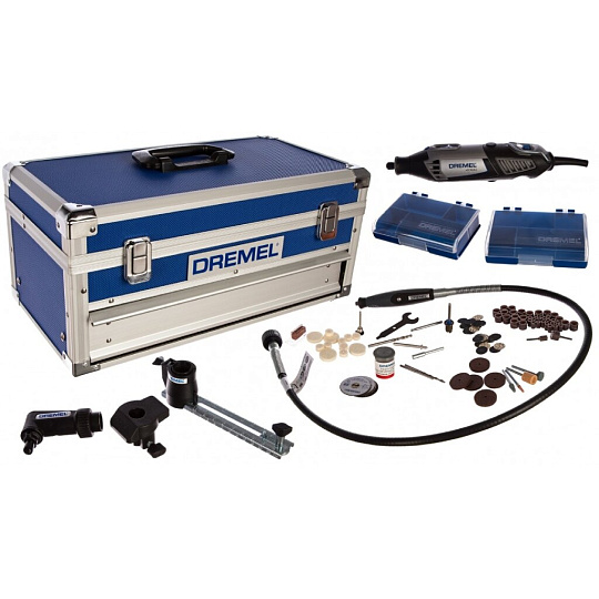 Многофункциональный инструмент Dremel, 4000, цанговый патрон, 175 Вт, 1 скорость, 128 насадок
