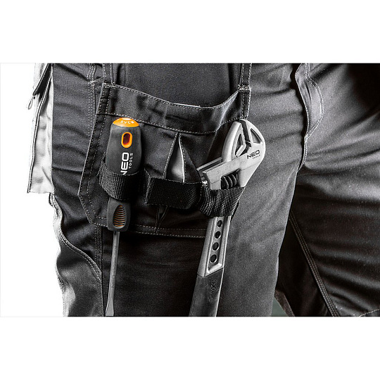 Шорты HD, холщовый ремень, отстегивающиеся карманы, размер M/50, NEO Tools, 81-270-M