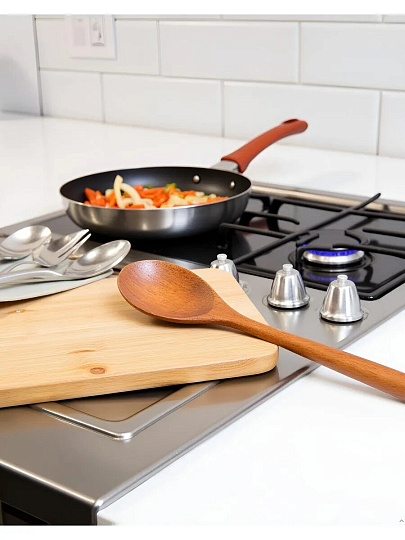 Ложка кулинарная акация, 34.5х7х2 см, UT42734A3