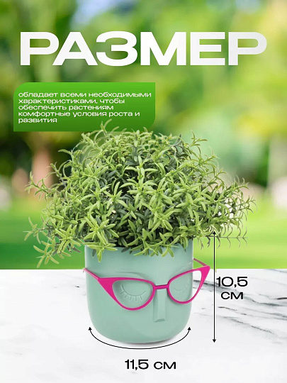 Кашпо пластик, 0.65 л, 11.5х10.5 см, со вставкой, белый ротанг, Idea, Мари, М 3075