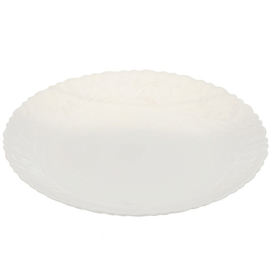 Тарелка обеденная, стеклокерамика, 24 см, круглая, Утренний барокко, Olaff, 131-21011