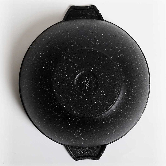 Казан алюминий, антипригарное покрытие, 4 л, Гранит black, с крышкой, Мечта, 54802
