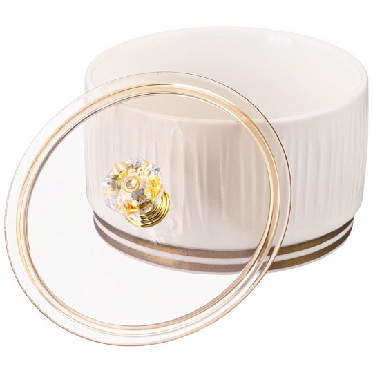 Банка для сыпучих продуктов, фарфор, 0.23 л, 2 шт, с крышкой, на металлической подставке, Lefard, Herbal, 42-484