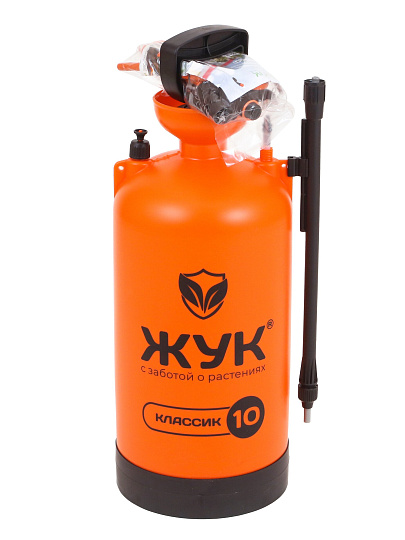Опрыскиватель садовый Жук, 10 л, пластик, 650-970 мм, телескопический брандспойт, Классик, ОП-207 0451-00
