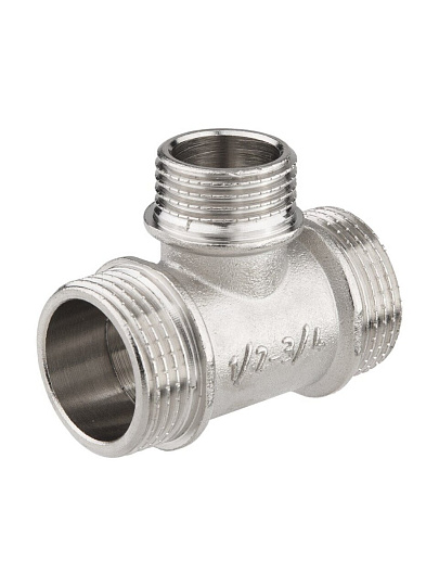 Тройник 3/4"х1/2"х3/4", ш-ш-ш, латунь, AquaLink