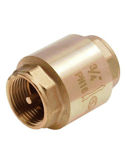 Клапан обратный 3/4", г-г, шток латунь, AquaLink