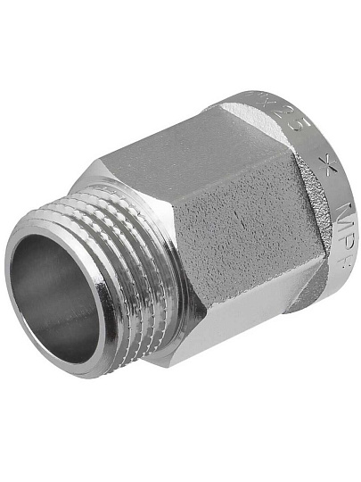 Удлинитель 1/2'', г-ш, никель, латунь, 25 мм, шестигранный, MasterProf