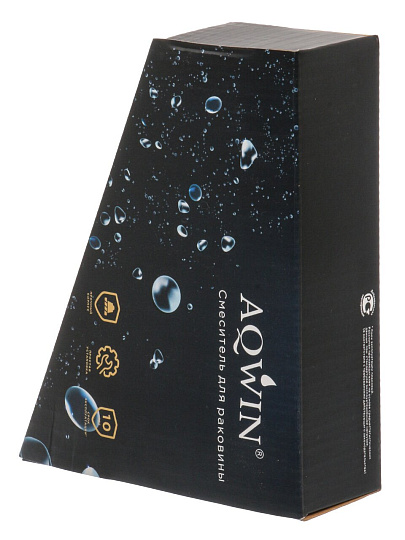 Смеситель для раковины, Aqwin, корот изл, с картриджем, бел, A45292W