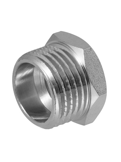 Футорка 1/4"х1/2", г-ш, никель, индивидуальная упаковка, MasterProf