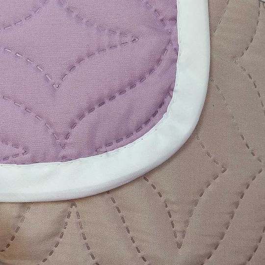 Покрывало евро, 220х200 см, полиэстер, стеганое, Mona Liza, Мелисса, лаванда-серо-бежевое, 509165/08