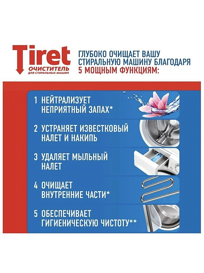 Очиститель Tiret, для стиральной машины, 250 мл