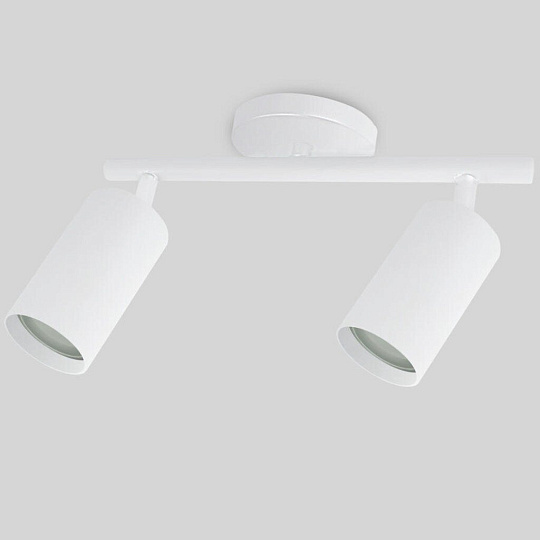 Светильник на основании General Lighting Systems, Башня, 50 Вт, GU10, на 2 лампочки, IP20, d5.5х10х10 см, Спот, белый, 661830