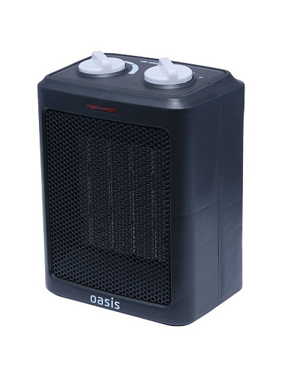 Тепловентилятор Oasis, KT-15, напольный, 1.5 кВт, 20 м2, черный