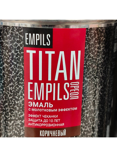 Эмаль Ореол, Titan, с молотковым эффектом, алкидно-стирольная, коричневая, 0.8 кг