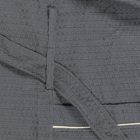 Халат унисекс, вафельный, 100% хлопок, серый, L-XL, 48-50, Barkas, AI-0106019