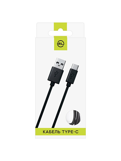 Кабель USB, Red Line, USB Type-C, 1 м, черный, УТ000010553