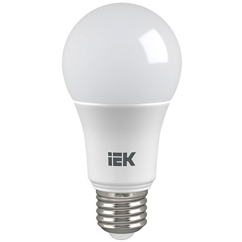 Лампа светодиодная E27, 11 Вт, 75 Вт, 230 В, груша, 4000 К, свет нейтральный белый, IEK, A60, LED