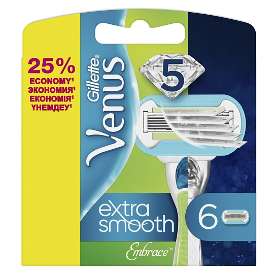 Сменные кассеты для бритв Venus, Embrace, для женщин, 6 шт