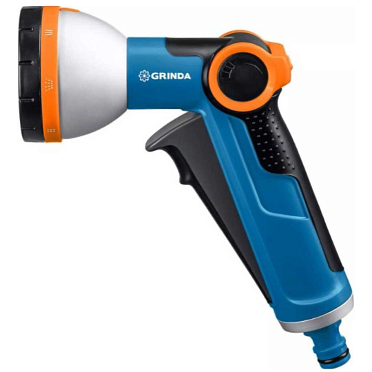 Пистолет поливочный 8 режимов, металл, двухкомпонентный, курок спереди, Grinda, PROLine X-8, 8-427145_z02