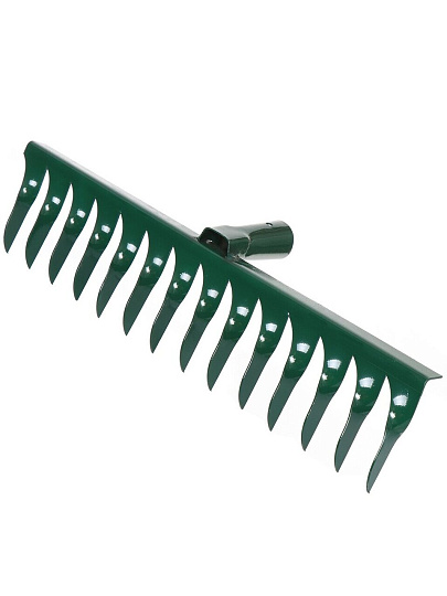 Грабли витые, 14 зуб, металл, 40 см, без черенка, окрашенные, садовые