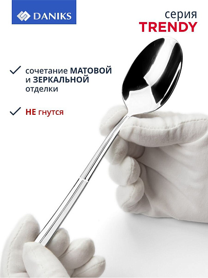 Набор столовых приборов нержавеющая сталь, 24 предмета, Daniks, Trendy