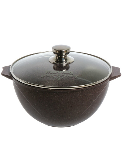 Казан алюминий, антипригарное покрытие, 5 л, Premium violet, с крышкой, Мечта, 55904