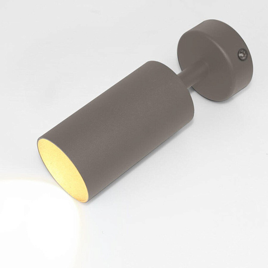Светильник на основании General Lighting Systems, Башня, 50 Вт, GU10, на 1 лампочку, IP20, d5.5х10 см, Спот, графит, 661814