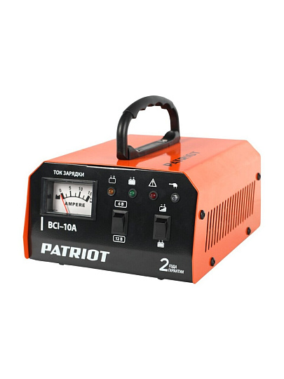 Зарядное устройство Patriot, BCI-10A, 400 В, 10 А, WET, AGM, GEL, 650303410
