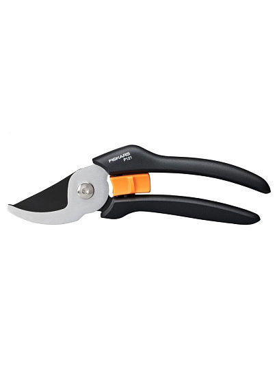 Секатор диаметр реза 18 мм, лезвие плоскостное, Fiskars, Solid P121, рукоятка пластик, 1057160