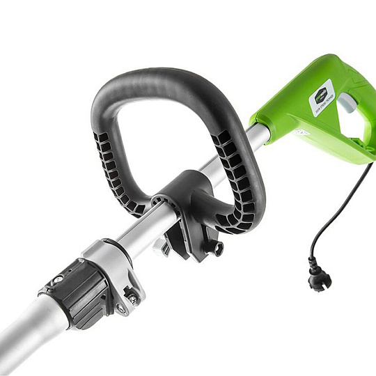 Триммер электрический, Greenworks, GST5033M Deluxe, 21277, 0.68 л.с., 500 Вт, D-ручка, леска, неразборный вал