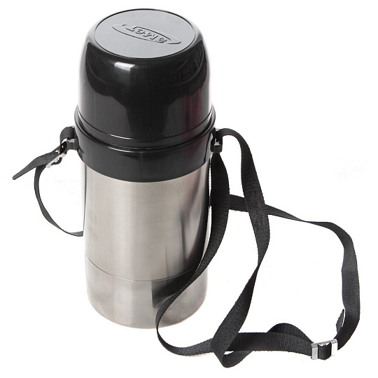 Термос для еды, нержавеющая сталь, 1 л, широкая горловина, Амет, Дорожный, колба нержавеющая сталь, 1с657