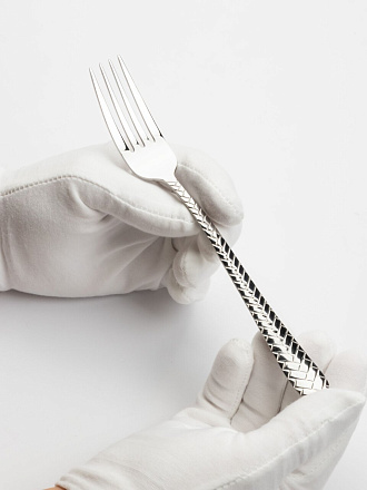 Вилка нержавеющая сталь, 3 предмета, столовая, Daniks, Plait