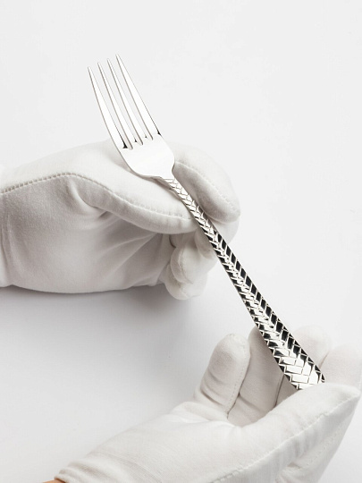 Вилка нержавеющая сталь, 3 предмета, столовая, Daniks, Plait
