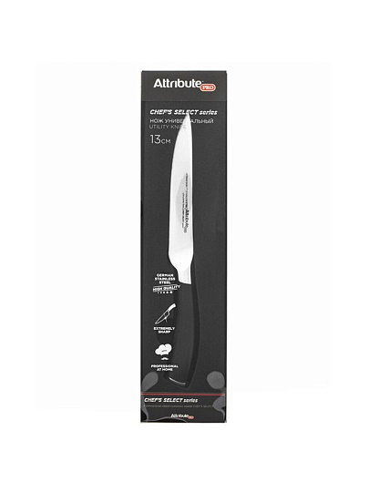 Нож кухонный Attribute, CHEF`S SELECT, универсальный, нержавеющая сталь, 13 см, abs-пластик, APK012